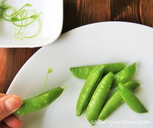 Sugar Snaps preparation