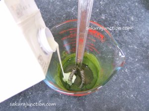 Matcha with soy milk