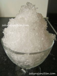 Ice in a container